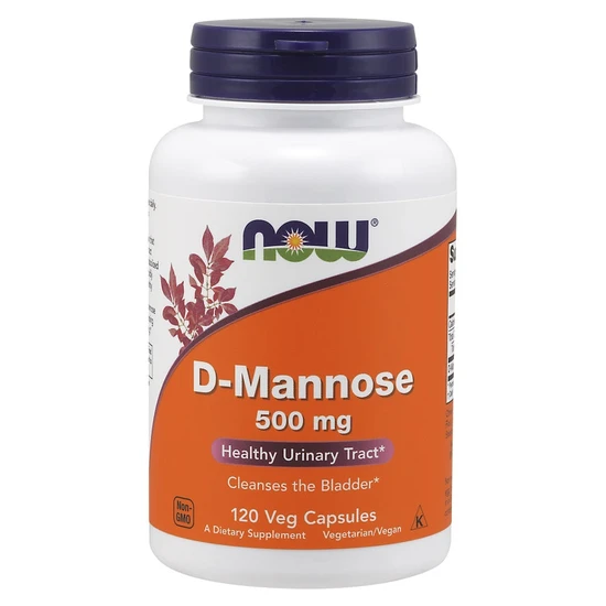 Now Foods D-Mannose 500Mg Capsules 120 Capsules