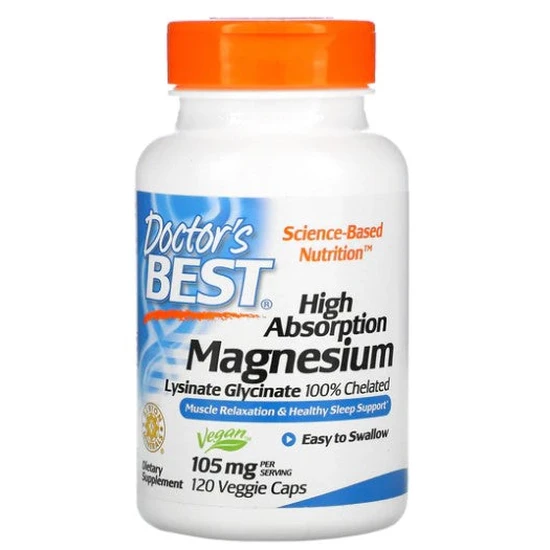Doctor's Best High Absorption Magnesium 105mg Vegicaps