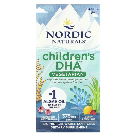 Nordic Naturals Children's DHA Vegetarian 375mg Berry Lemonade Chewables