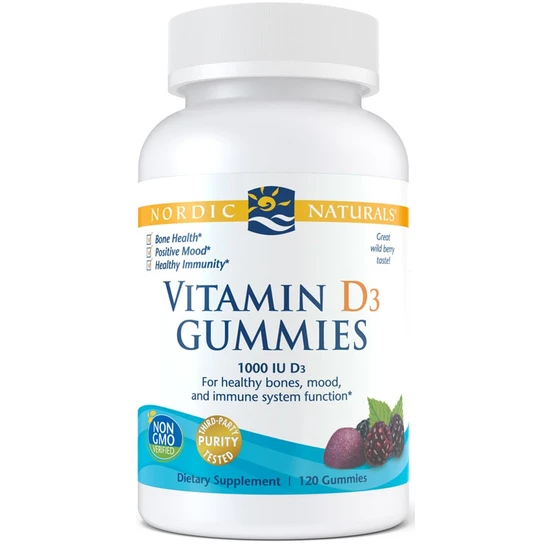 Nordic Naturals Vitamin D3 1000iu Wild Berry Gummies