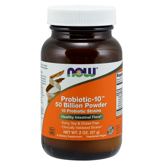 NOW Foods Probiotic-10 50 Billion Powder