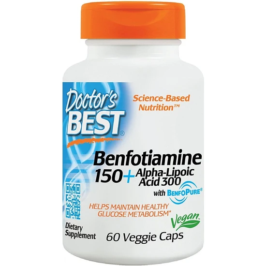 Doctor's Best Benfotiamine 150 + Alpha-Lipoic Acid 300 Vegicaps