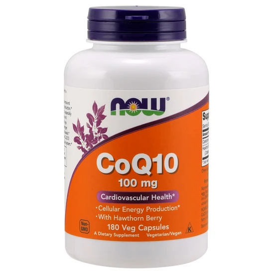 Now Foods Coq10 With Hawthorn Berry 100Mg Capsules 180 Capsules