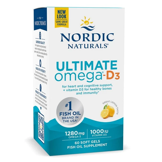 Nordic Naturals Ultimate Omega-D3 1280mg Lemon