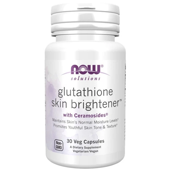 NOW Foods Glutathione Skin Brightener With Ceramosides Capsules