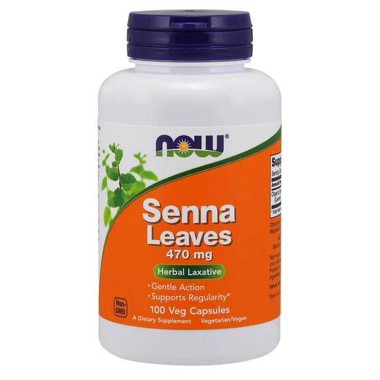 NOW Foods Senna Leaves 470mg Capsules