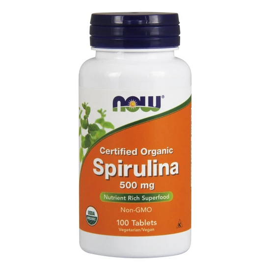 NOW Foods Spirulina Organic 500mg Tablets