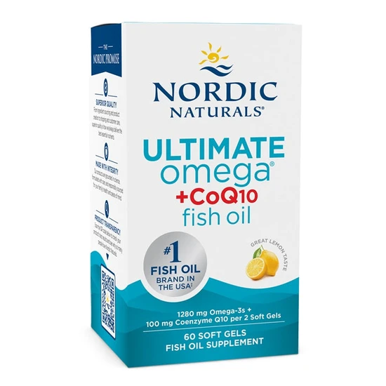 Nordic Naturals Ultimate Omega + CoQ10 1280mg Lemon