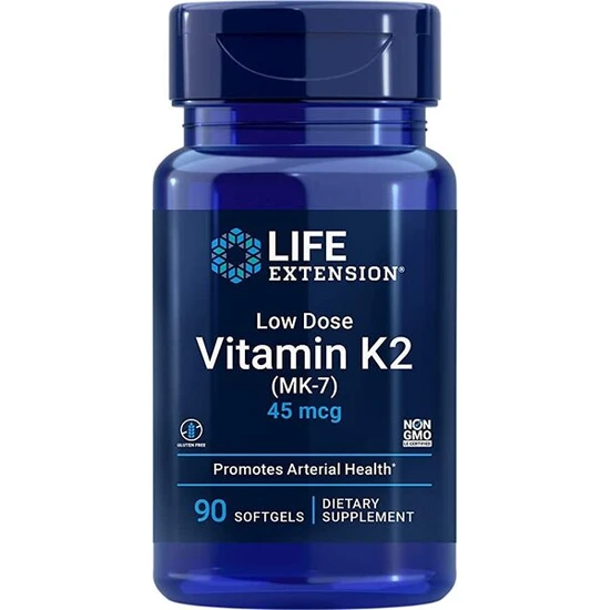 Life Extension Low Dose Vitamin K2 MK-7 45mcg Softgels