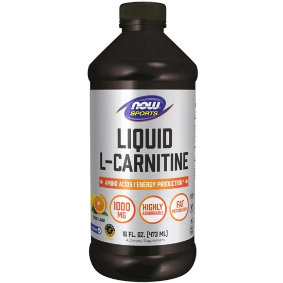 NOW Foods L-Carnitine Liquid 1000mg Citrus Flavour