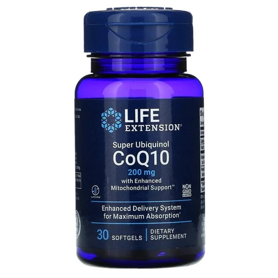 Life Extension Super Ubiquinol Coq10 With Enhanced Mitochondrial Support 200Mg - 30 Softgels