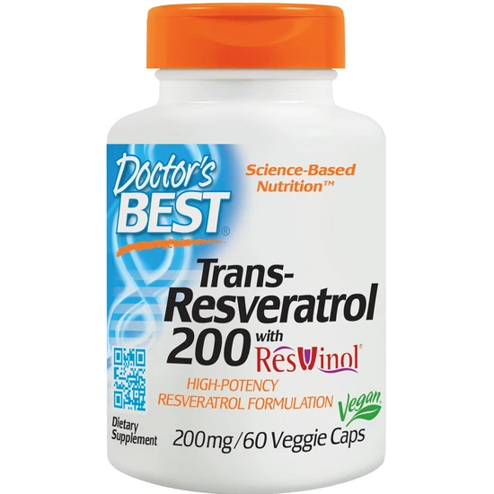 Doctor's Best Trans-Resveratrol With ResVinol-25 200mg Vegicaps