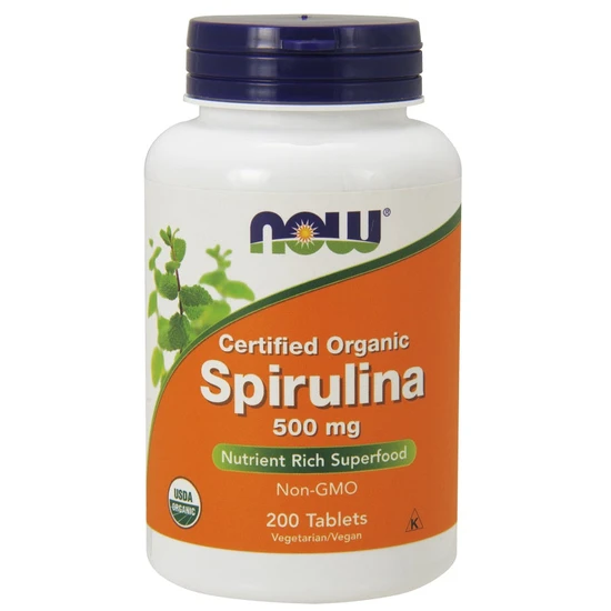 Now Foods Spirulina Organic 500Mg Tablets 200 Tablets