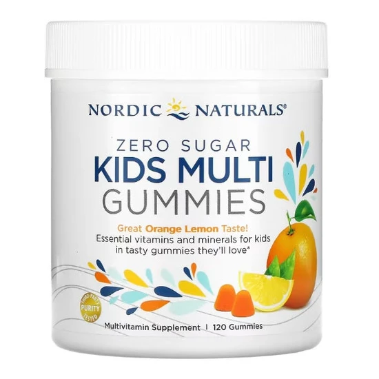 Nordic Naturals Kids Multi Zero Sugar Orange Lemon Gummies
