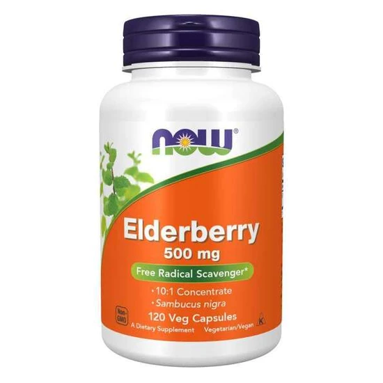 NOW Foods Elderberry 500mg Capsules