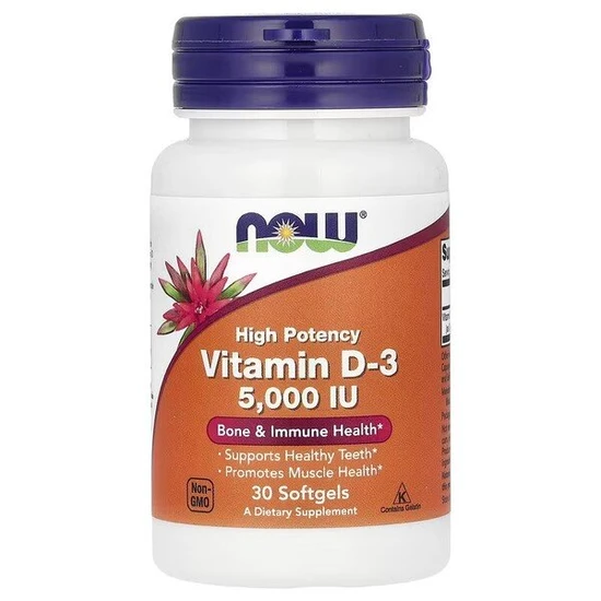 NOW Foods Vitamin D3 5000iu Softgels