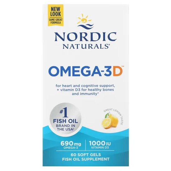 Nordic Naturals Omega-3d 690mg Lemon Softgels