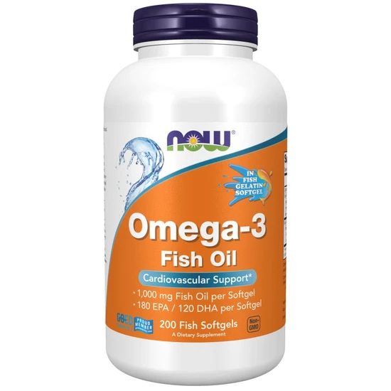 NOW Foods Omega-3 Molecularly Distilled Fish Softgels