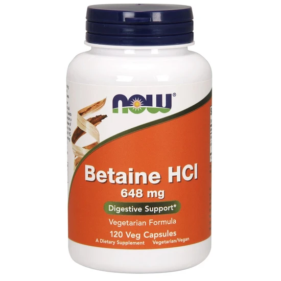 NOW Foods Betaine HCl 648mg Capsules