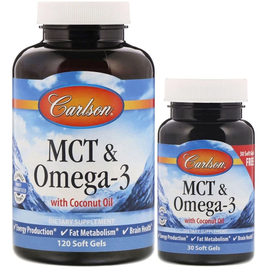 Carlson Labs MCT & Omega-3 120 + Softgels