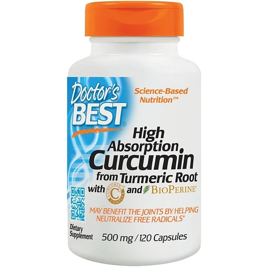Doctor's Best High Absorption Curcumin From Turmeric Root With C3 Complex & BioPerine