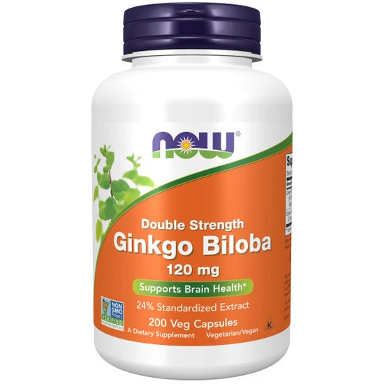 Now Foods Ginkgo Biloba Double Strength 120Mg 200 Capsules