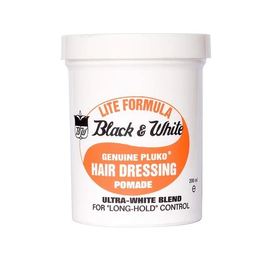 Black & White Genuine Pluko Hair Dressing Pomade Lite Formula