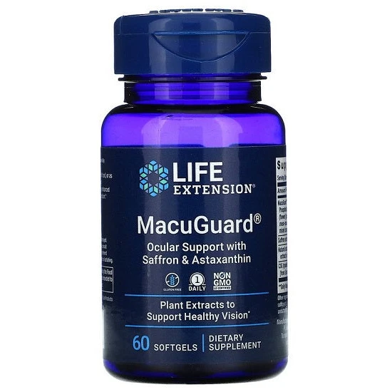 Life Extension MacuGuard Ocular Support With Saffron & Astaxanthin