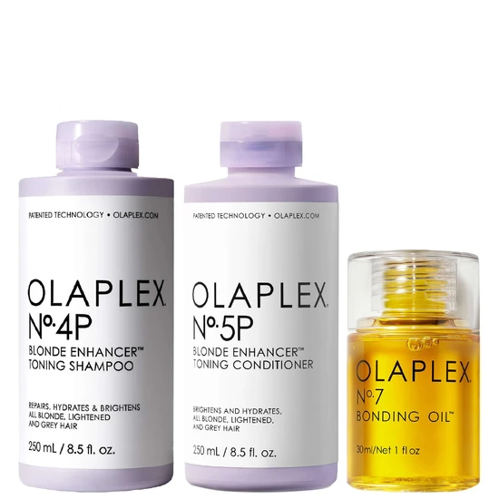 Olaplex Bundles Trio: Shampoo No.4p 250ml, Conditioner No.5p 250ml & Styling No.7 Bonding Oil 30ml