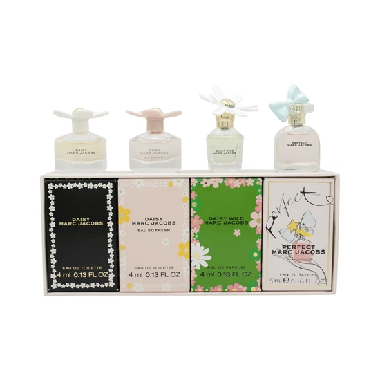 Marc Jacobs Mini Set Edt + Perfect Eau De Parfum 5ml+daisy Wild Eau De Parfum 4ml