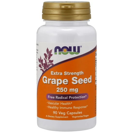 NOW Foods Grape Seed, 250mg Extra Strength Vegicaps