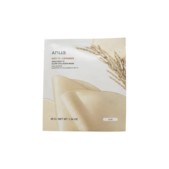 ANUA Rice 70 + Ceramide Glow Collagen Mask