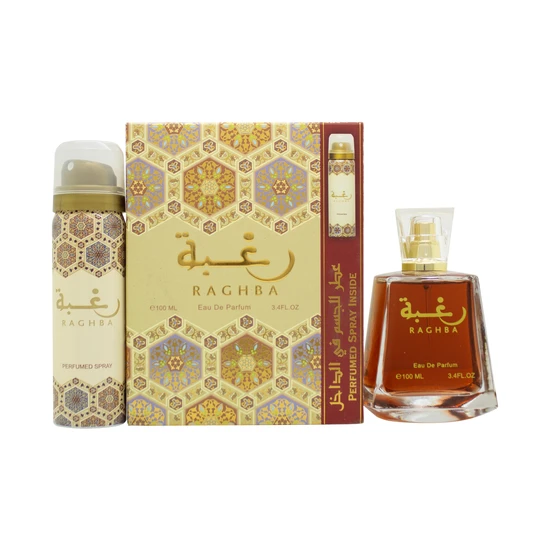 Lattafa Raghba Eau De Parfum Gift Set
