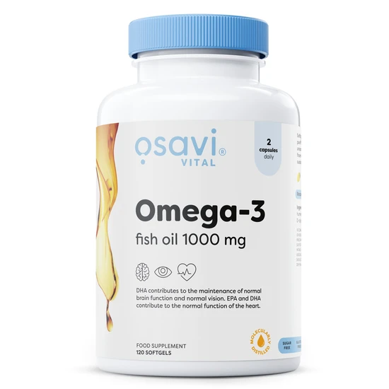 Osavi Omega-3 Fish Oil Molecularly Distilled 1000Mg 120 Softgels