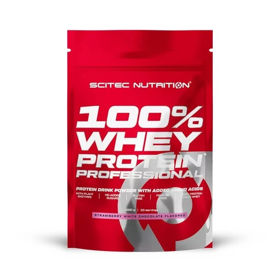 Scitec 100% Whey Protein Professional Strawberry White Chocolate - 1000G