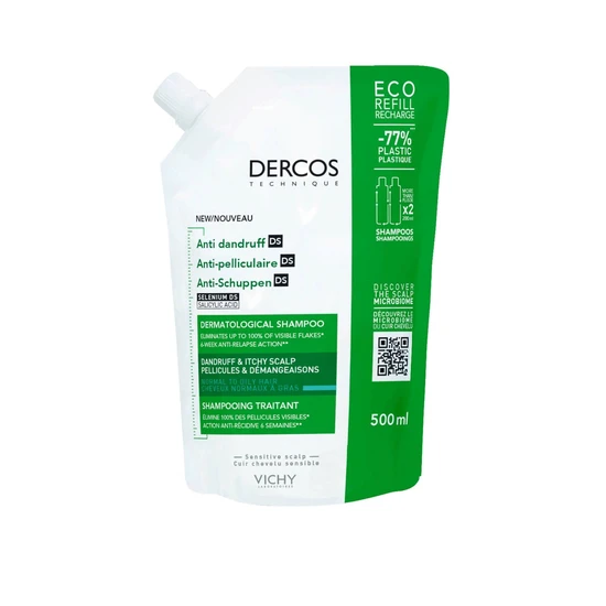 Vichy Dercos Champú Anticaspa Ds Cabello Normal-Graso Recarga 390 ml