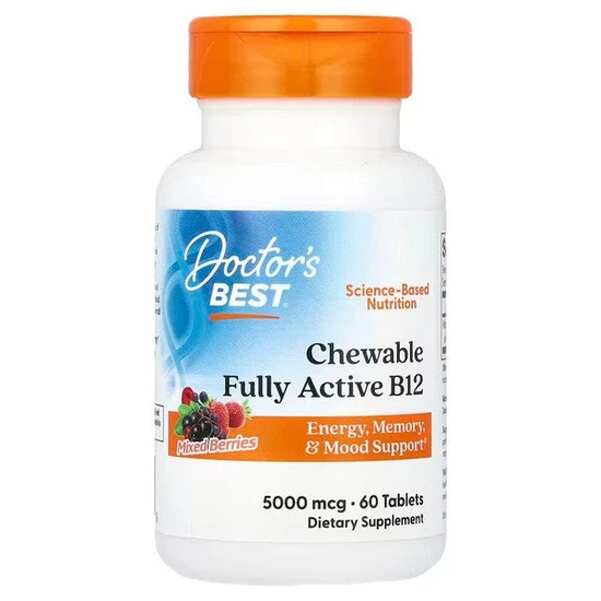 Doctor's Best Chewable Fully Active B12 Mixed Berries Tablets