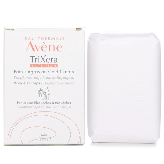 Avène TriXera Nutrition Cold Cream Ultra Rich Face & Body Cleansing Bar For Dry To Very Dry Sensitive Skin