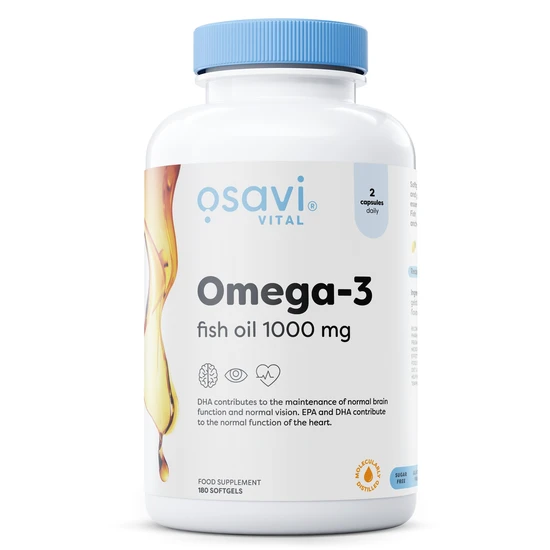 Osavi Omega-3 Fish Oil Molecularly Distilled 1000Mg 180 Softgels