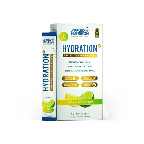 Applied Nutrition Hydration + Electrolyte & Vitamin Powder Stick Packs Lemon & Lime