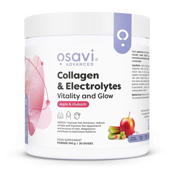 Osavi Collagen Electrolytes Vitality & Glow Apple & Rhubarb 300G