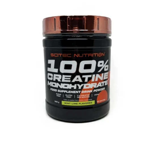 Scitec 100% Creatine Monohydrate 300G-Mint Lime