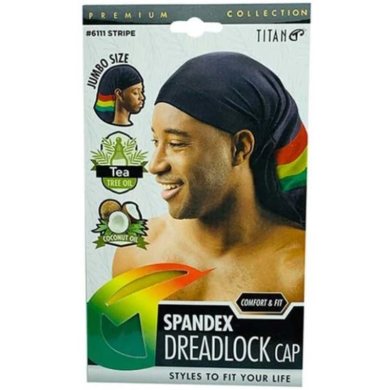 Titan Donna Spandex Dreadlock Cap With Tea Tree Oil & Coconut Oil