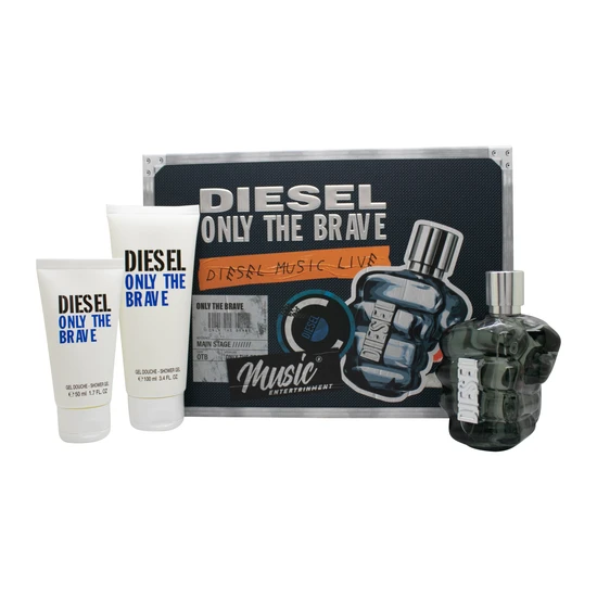 Diesel Only The Brave Gift Set 125ml Eau De Toilette + 100ml Shower Gel + 50ml Shower Gel