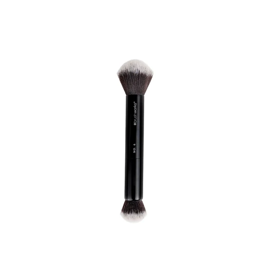 Brushworks No. 6 Double Ended Powder & Buff Brush