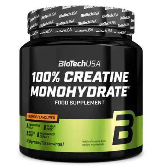 Biotechusa 100% Creatine Monohydrate 300G-Orange