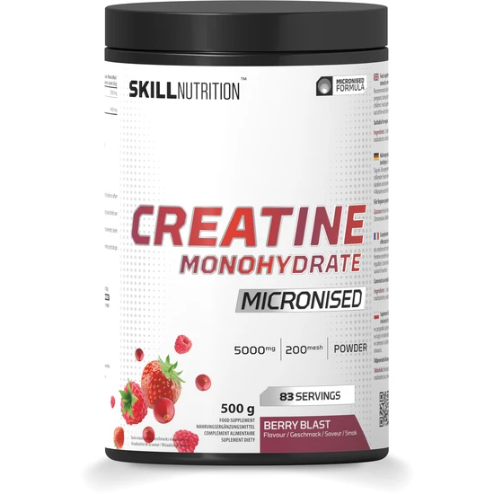 Skill Nutrition Micronised Creatine Monohydrate 500G-Berry Blast