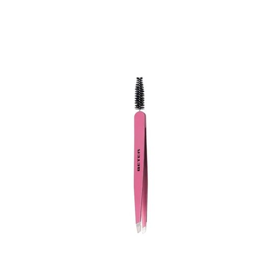 Beter Tweezers With Goupillon Brush 2-In-1 Brow Definer