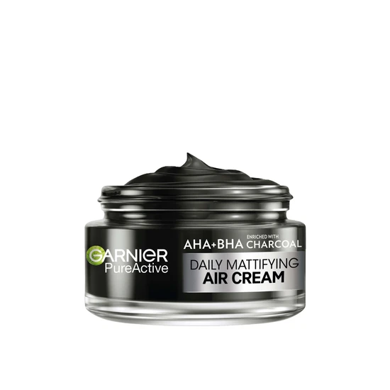 Garnier Pure Active AHA+BHA Charcoal Daily Mattifying 3-In-1 Air Cream