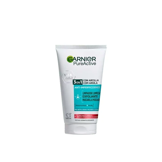 Garnier Pure Active 3-In-1 Clay Anti-Spot Wash Scrub Mask